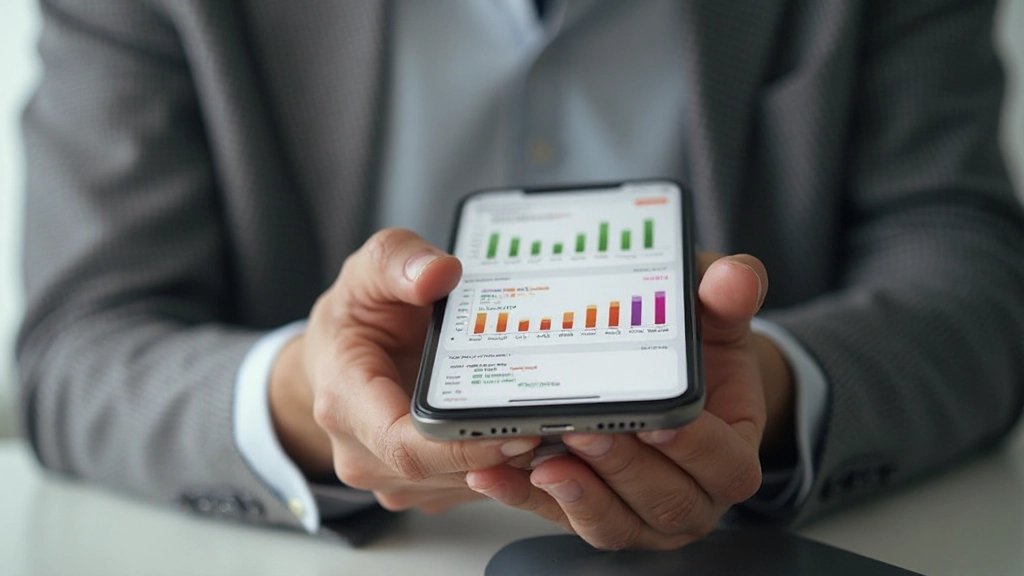 Крупный план экрана смартфона с открытым приложением для отслеживания расходов, показывающим категоризированные платежи